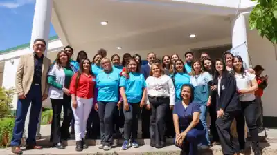 Quintela viajó al interior por el aniversario de San Blas de los Sauces y se metió en el hospital de Los Robles
