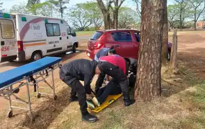 Iba a cruzar la avenida en Oberá y lo que pasó después lo dejó más de un mes en recuperación
