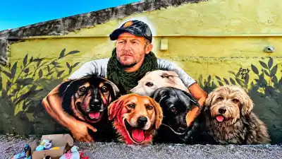 Le rindieron homenaje con un mural: el detalle que eligió el artista para recordar a El Polaco