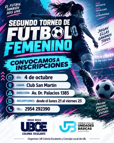 Se viene el Segundo Torneo de Fútbol Femenino: hay tiempo para anotarse, pero corre el reloj