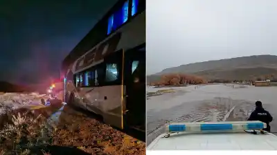 Un micro con 28 pasajeros quedó atrapado en la Ruta 40 y lo que pasó adentro duró casi un día