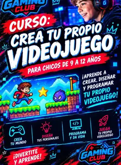 Cuatro clases para que los chicos creen su propio videojuego: abrieron la inscripción