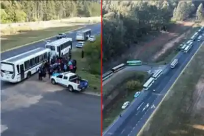 Controlaron 35 colectivos en la Ruta 14 y un pasajero terminó detenido: qué encontraron