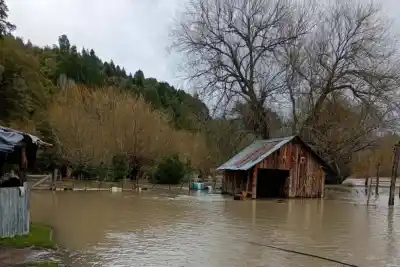 La crecida del río les cortó el paso: cómo llegaron hasta una vecina que vive sola en El Manso
