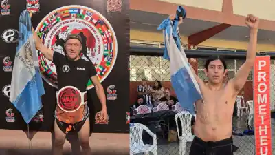 Dos santiagueños viajaron solos a Lima y volvieron con un cinturón y una medalla