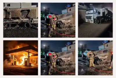 Explotó un camión cisterna en una estación de servicio: el incendio que puso en jaque a la Ruta 14