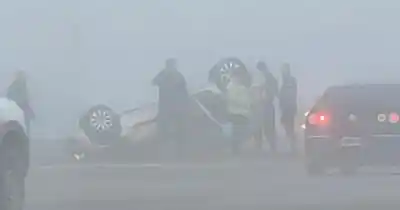 Volcó en plena autovía de Río Gallegos y ahora nadie sabe qué pasó