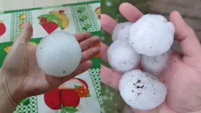 El granizo golpeó fuerte en las Sierras Chicas y el alerta sigue encendido