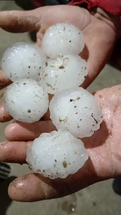 El cielo se despertó furioso en Santa María de Punilla: piedras gigantes y destrozos