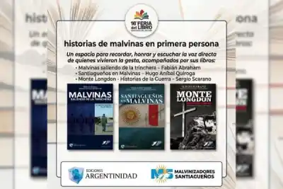 Tres veteranos santiagueños suben al escenario de la Feria del Libro con sus historias de Malvinas
