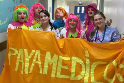 La visita que cambió la tarde de los chicos internados en el hospital de Río Cuarto