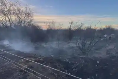 El fuego rodeó su casa en Caucete y la familia tomó una decisión desesperada para salvarse