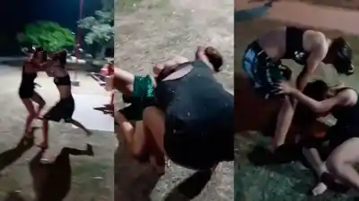Una pelea adolescente en plena plaza quedó grabada y se viralizó: el detalle que generó alarma