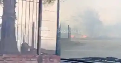 Salta: las llamas sorprendieron en Parque La Vega y los vecinos no salían de su asombro