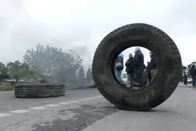 Corte de Ruta en Acheral por las protestas de UATRE