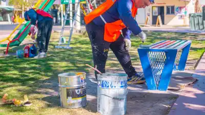 Arrancó la refacción de una plaza histórica de Rivadavia: quién paga las obras