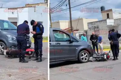 Cruzó la esquina sin ver la Vito: el motociclista terminó en el CIS Banda