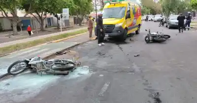 Iba en moto por Las Heras y terminó internada: lo que pasó con su vehículo