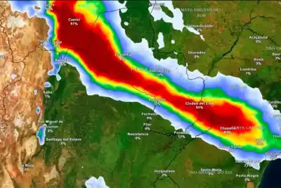 Alerta por tormentas: el mapa que ilusiona a Entre Ríos y enciende alarmas en el norte