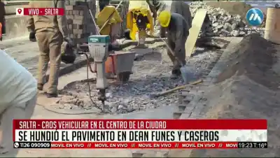 Ocho meses de obras, pocos de inaugurada: el piso del Paseo de la Fe no aguantó y ya trabajan de urgencia