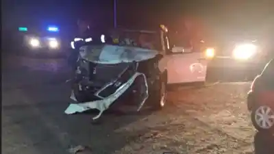 Iba por la Ruta 8, llegó a una rotonda a oscuras y terminó adentro de un comercio
