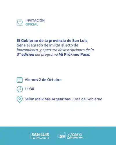 San Luis abre una nueva oportunidad para emprendedores: qué se sabe del anuncio de Poggi