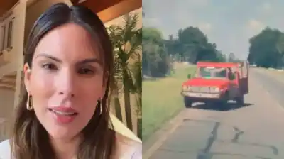 Un camioncito naranja que no creía que se atrevería: la furia de Barby Franco tras un accidente en la ruta