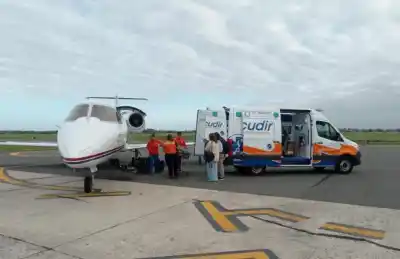 Un paciente crítico fue trasladado por aire a Buenos Aires: así fue el operativo sanitario