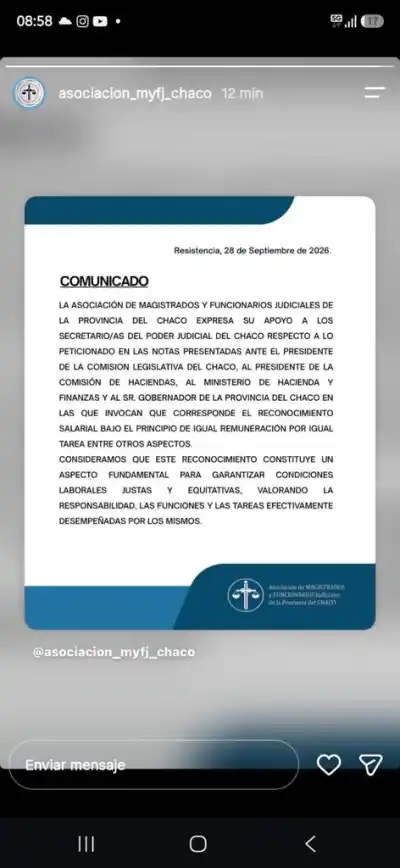 La Justicia de Chaco se parte por el desenganche: los gremios redoblan el reclamo y apuntan contra los magistrados