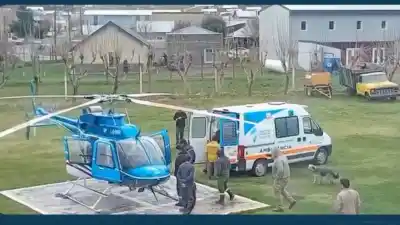 Aislado y con problemas de salud, un hombre vivió horas de angustia hasta que llegó el helicóptero