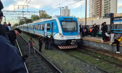 Lomas: el tren la embistió en pleno centro y los bomberos llegaron a tiempo