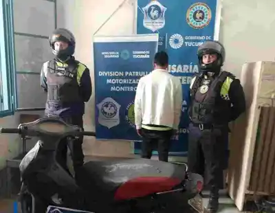 Lo detuvieron en Monteros por circular en motocicleta robada