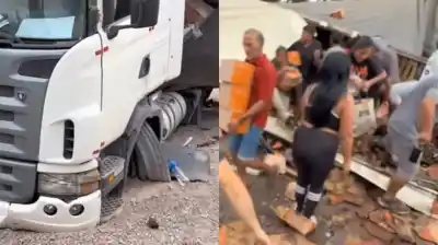 ¿Qué pasó en la Ruta 40 que terminó con un camión volcado y una influencer grabándose?