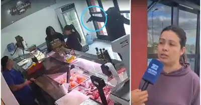Disparó al piso en una carnicería y lo que hizo después dejó a todos helados