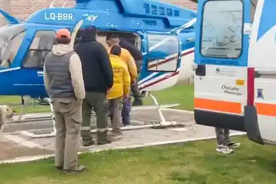El temporal lo dejó atrapado y sin salida por tierra: el operativo que le salvó la vida en Neuquén