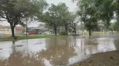 Jugaba en el agua de la inundación, ¿qué pasó después?