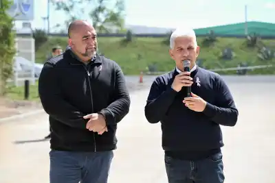 Villa Mercedes suma 180 cuadras de pavimento: la obra que ya recorre Poggi