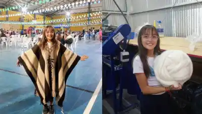 A los 11 años se convirtió en la tejedora más joven de la Patagonia: "Prefiero el telar"