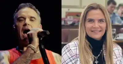 Robbie Williams habló de "la fan con la que me acosté" en pleno show y aclaró: "No es la que ustedes creen"