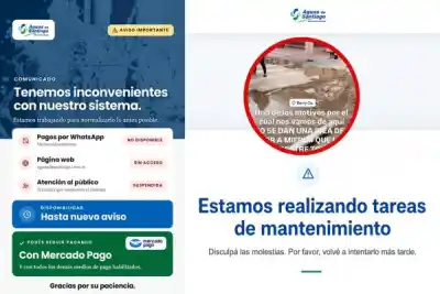 Pagar la reconexión, misión imposible: el sistema de Aguas de Santiago sigue caído