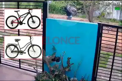 Cortó las cadenas, cargó las bicis al hombro y se fue caminando: el video que complica a un ladrón en Paraná