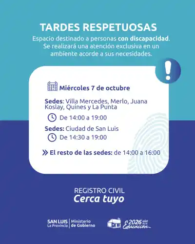 El Registro Civil suma turno tarde en tres seccionales: qué trámites se podrán hacer