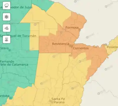 Alerta naranja en Chaco: las ráfagas podrían superar los 100 km/h y hay localidades en la mira