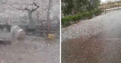 El granizo llegó a General Alvear: las dos localidades que quedaron en el ojo de la tormenta