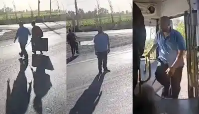 Manejaba la Línea 3 en Caucete y frenó de golpe: lo que hizo con una joven en la calle