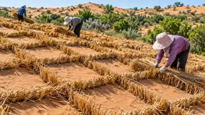 Plantaron paja en un desierto de China y 10 años después el suelo ya no es el mismo