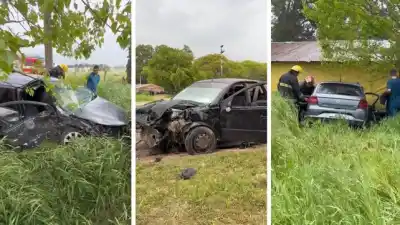 Choque en la Ruta 12 a la altura de Crespo: tres heridos y un dato que llamó la atención