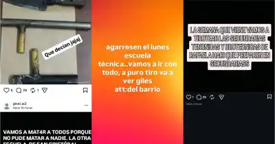 Amenazas anónimas con fotos de armas tumberas sembraron el pánico en escuelas de la región