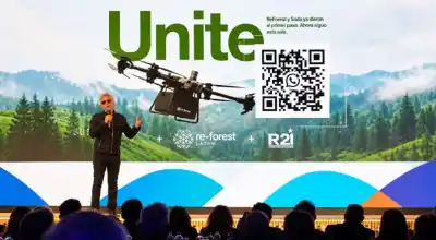 Charly Alberti llevó los bosques de araucarias a IDEA y una startup tucumana puso los drones