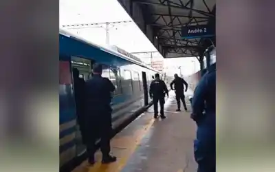 Un hombre armado tomó como rehén a una pasajera en un tren tras escapar de un robo